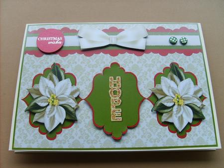 Hope Poinsettia Card Front by ANGELA STYLES