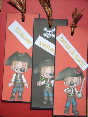 Little Pirate Boy Set of 3 Bookmarks by ANGELA STYLES