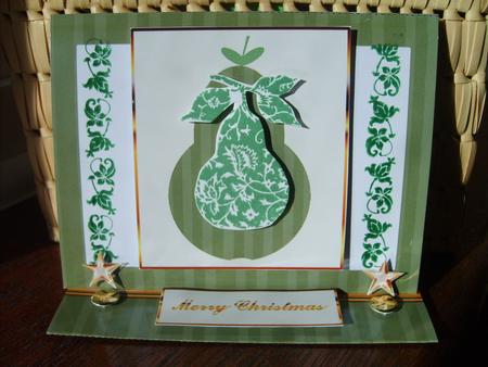 Vintage Green Pear Stepper Card by ANGELA STYLES