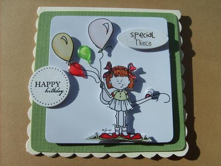 Crafty Bob's Sassy Cheryl Single: Birthday Balloon Girl by ANGELA STYLES