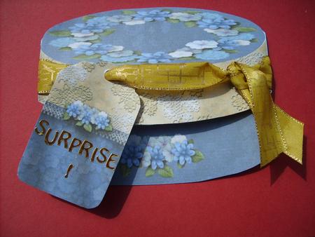Blue Beautiful Blue Hatbox Card by ANGELA STYLES