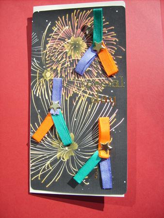 Fireworks on Night Sky by ANGELA STYLES