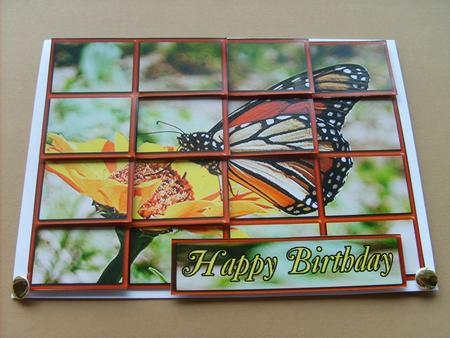 Butterfly Mosaic Corner Stacker Card by ANGELA STYLES