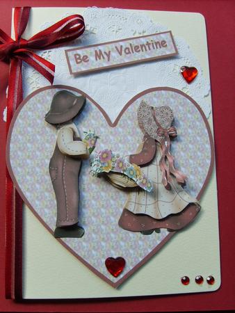 Sunbonnet Sue and Sam Valentines Decoupage Sheet by ANGELA STYLES