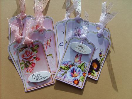10 Flowers & Butterfly Tags by ANGELA STYLES