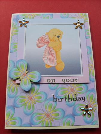 Butterfly Background Matching Cute Bear Sheets by ANGELA STYLES