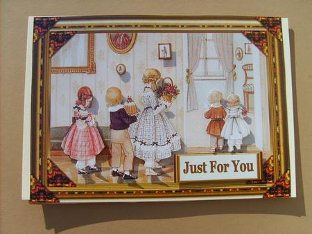 Just for You Decoupage Card Front by ANGELA STYLES