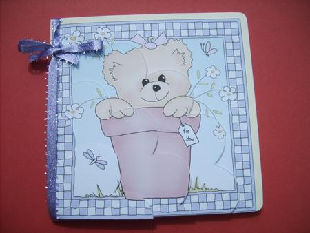 Flowerpot Ted Quick Card Shell Edged Corner Side Stacker by ANGELA STYLES