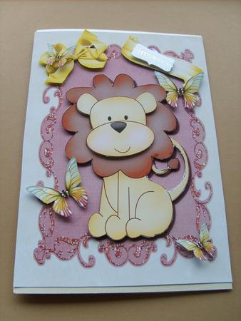 Lovely Lion with Yellow Bow by ANGELA STYLES