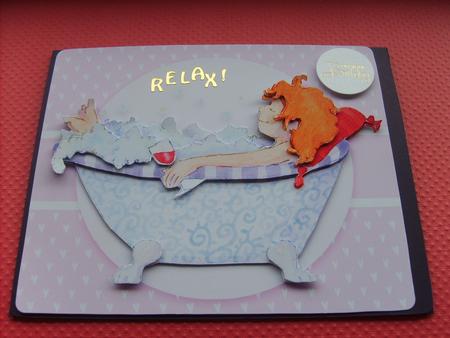 Lady Relaxing Bubble Bath Craft Sheet by ANGELA STYLES