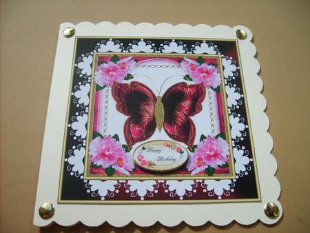 Butterfly & Flowers Large Topper 7 by ANGELA STYLES