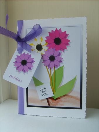 Dahlias in the Garden by ANGELA STYLES