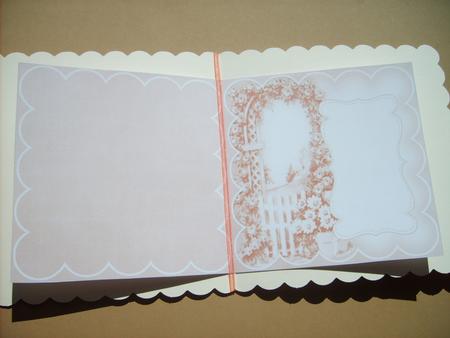Borange Rose Arch Plain 5in Folded Card Insert by ANGELA STYLES