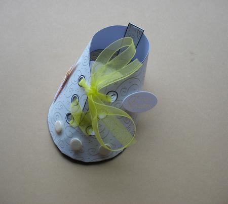Pretty Cream Swirl Keepsake Baby Shoe by ANGELA STYLES