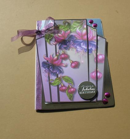 Art Deco Stacker Topper - Fuschias by ANGELA STYLES