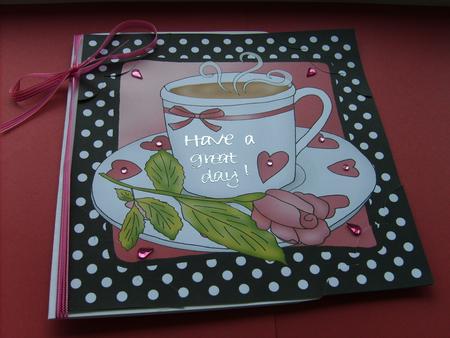 8 x 8 Time for Tea Scalloped Corner Topper by ANGELA STYLES