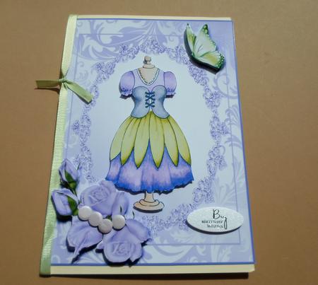 Fairytale Dress with Roses and Butterflies Decoupage Sheet by ANGELA STYLES