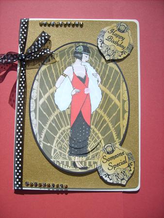 Golden Art Deco Girl by ANGELA STYLES