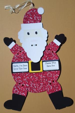 Hanging Mobile Ruby Red Santa by ANGELA STYLES