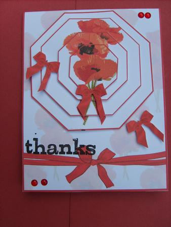 Octagonal Over the Edge Poppy Card by ANGELA STYLES