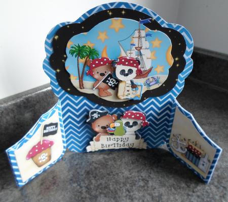 Teddy Bear Pirates Birthday Gatefold Mini Kit by ANGELA STYLES