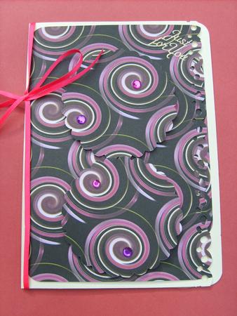 Floral Swirl in Black & Pink by ANGELA STYLES
