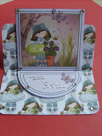 Cloey Loves Purple (1) Easel Card Base 1 Mix N Match by ANGELA STYLES