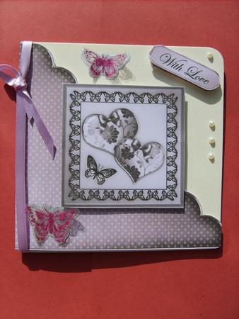 Elegant Romance Cut and Fold Corner Card by ANGELA STYLES