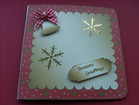 Snowflakes & Trees Christmas Card Base 8 by ANGELA STYLES