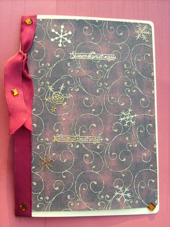 Burgandy and Gold Scrolls by ANGELA STYLES