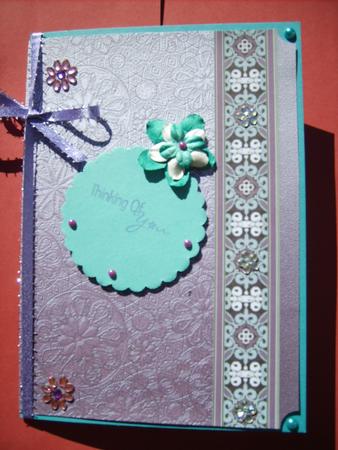 Purple Metallic Floral Embossed with Border Paper by ANGELA STYLES