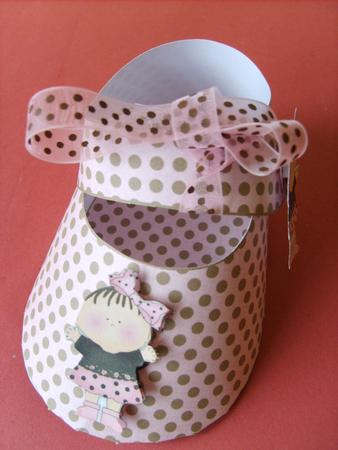 Baby Girl Pink & Chocolate Baby Shoe & Elements by ANGELA STYLES