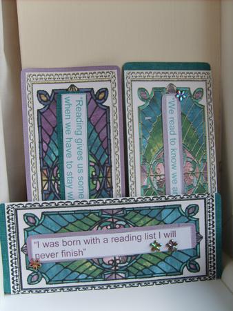Stained Glass Bookmarks or Toppers by ANGELA STYLES