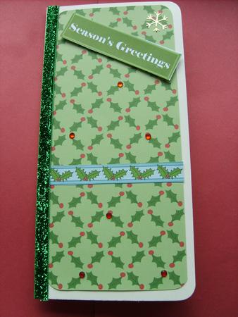 Christmas Holly Background by ANGELA STYLES