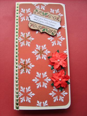 Snowflake on Red Metallic Gradient by ANGELA STYLES
