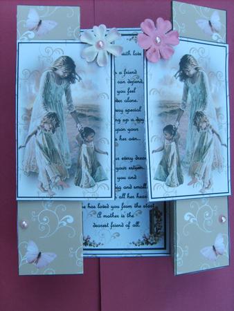A Stroll with Mummy Double Fold Back Card by ANGELA STYLES