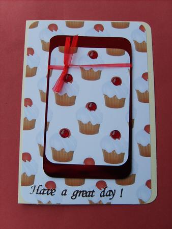 Cherry Cupcake Backing Paper by ANGELA STYLES