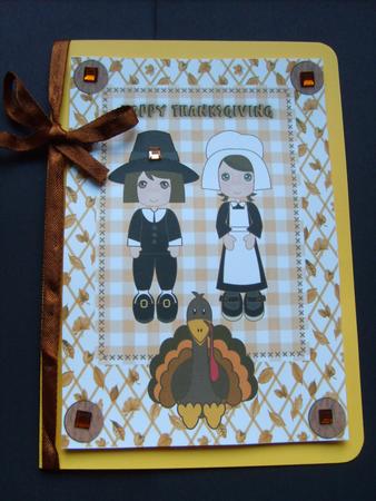 A4 Thanksgiving Card Cute by ANGELA STYLES