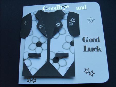 Daisy Dots Waistcoat Shaped Card by ANGELA STYLES