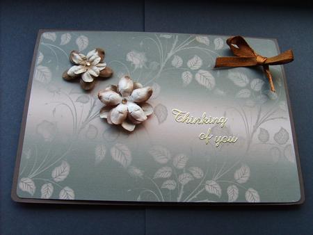 Coffee Floral Satin Backing by ANGELA STYLES