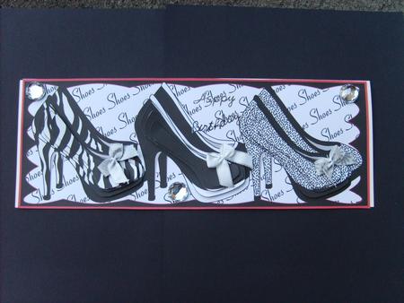Black and White Shoes Large Dl Multipyramid by ANGELA STYLES