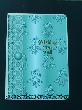 Daisy Splash 'n Lace in Aqua by ANGELA STYLES
