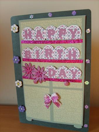 Crackled Dresser Shaped Card by ANGELA STYLES