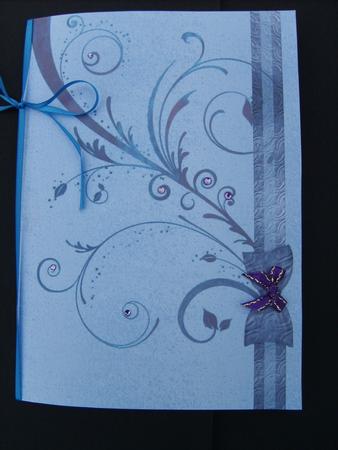 Lilac Flourish Card Front Backing Paper by ANGELA STYLES