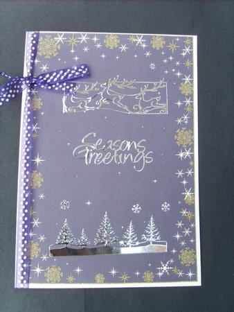 Stars & Snowflakes Large Blank Card Base 6 by ANGELA STYLES