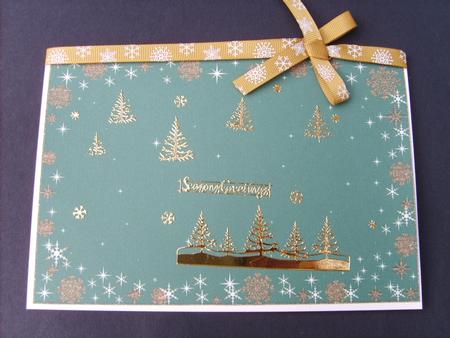 Stars & Snowflakes Large Blank Card Base 7 by ANGELA STYLES
