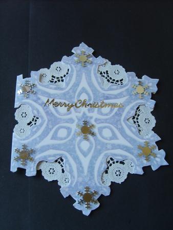Beautiful Snowflake Shaped Card by ANGELA STYLES