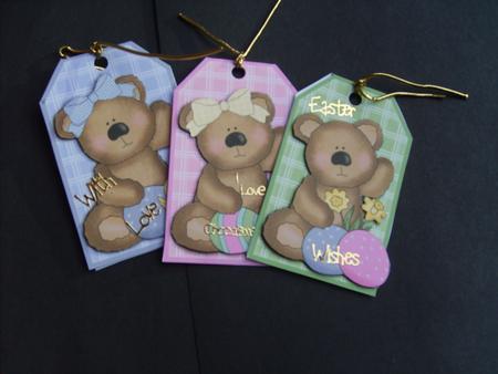 Springtime Easter Bears - Gift Tag Cards by ANGELA STYLES