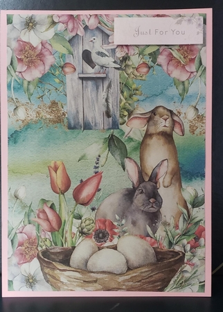 Spring Time A4 Card Front by Angela Taylor