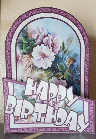 Cutaway Pink Vintage roses by Angela Taylor